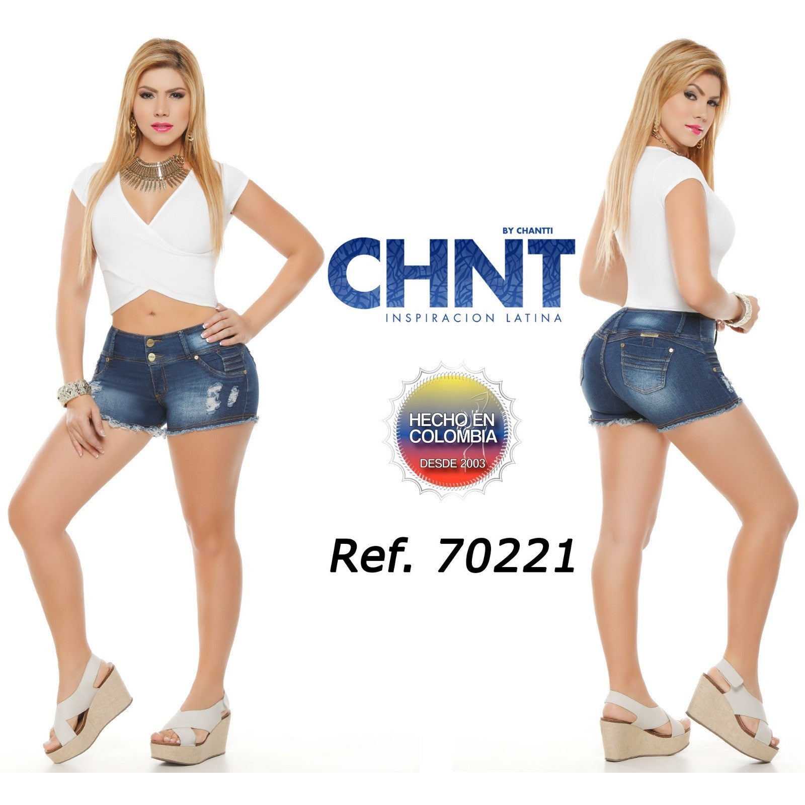 70221DSH-B BUMP UP SHORTS SIZE 1 USA 6 COL - awesome jeans colombia